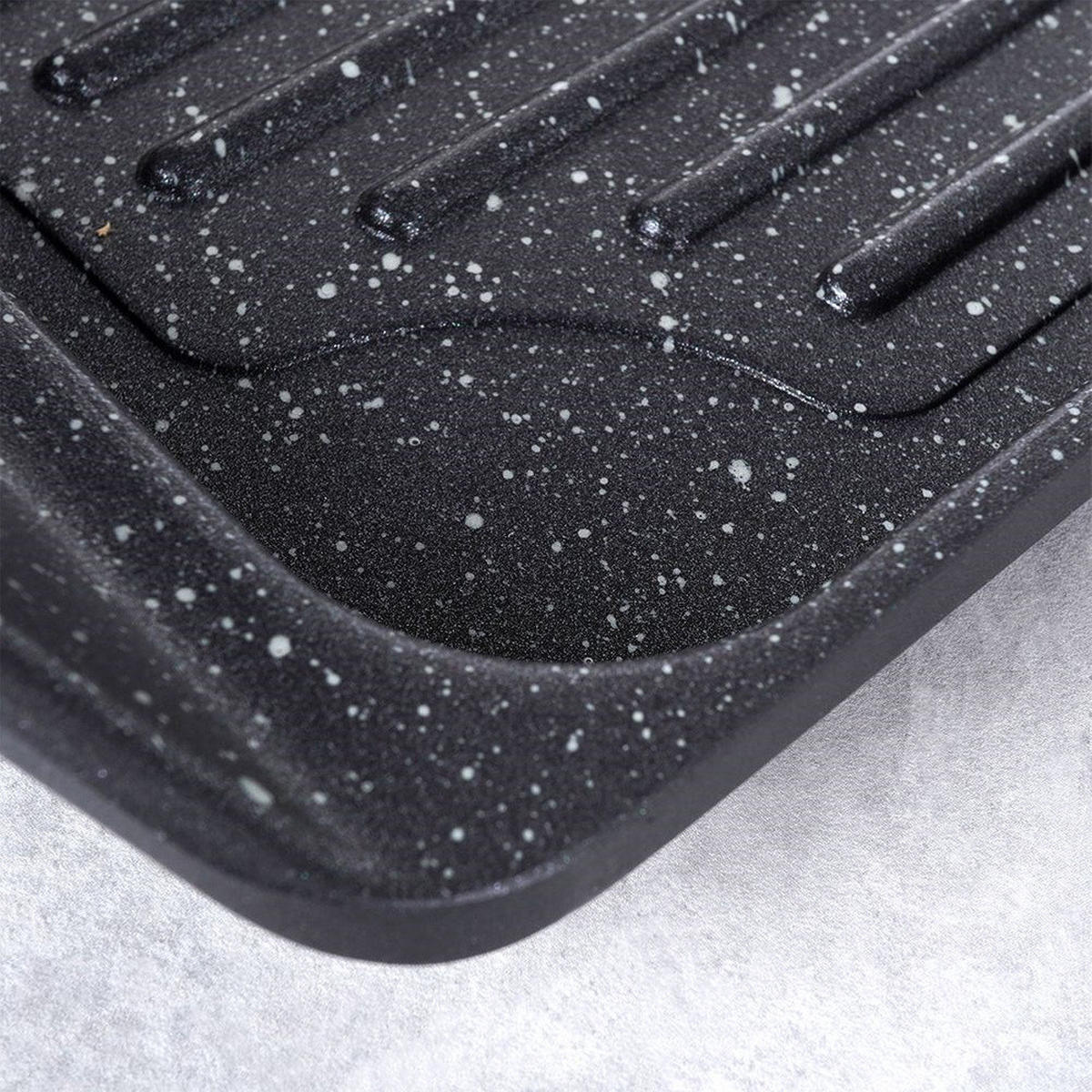 GRILLPLATTE Grande schwarz - Schwarz, Metall (34/26.5/5.5cm) - Orion 