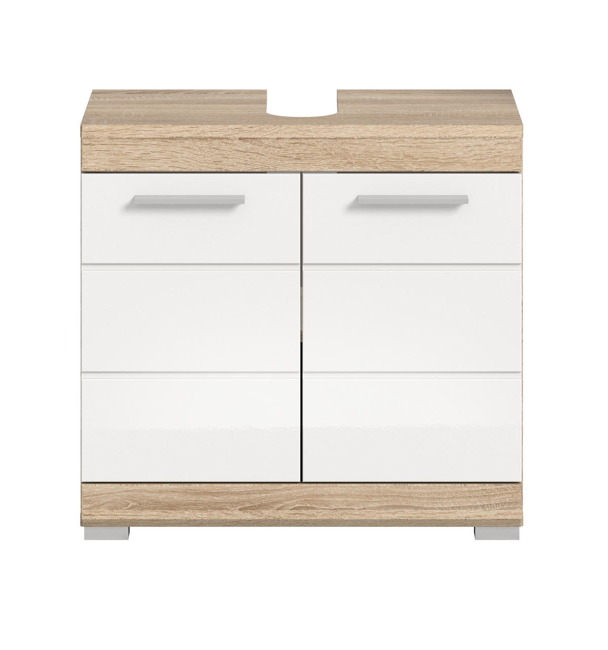 WASCHBECKENUNTERSCHRANK Lambada Bad in Sonoma Eiche hell und weiß HG B/H/T: 60x56x34 cm - Sonoma Eiche, Holz (60/56/34cm)