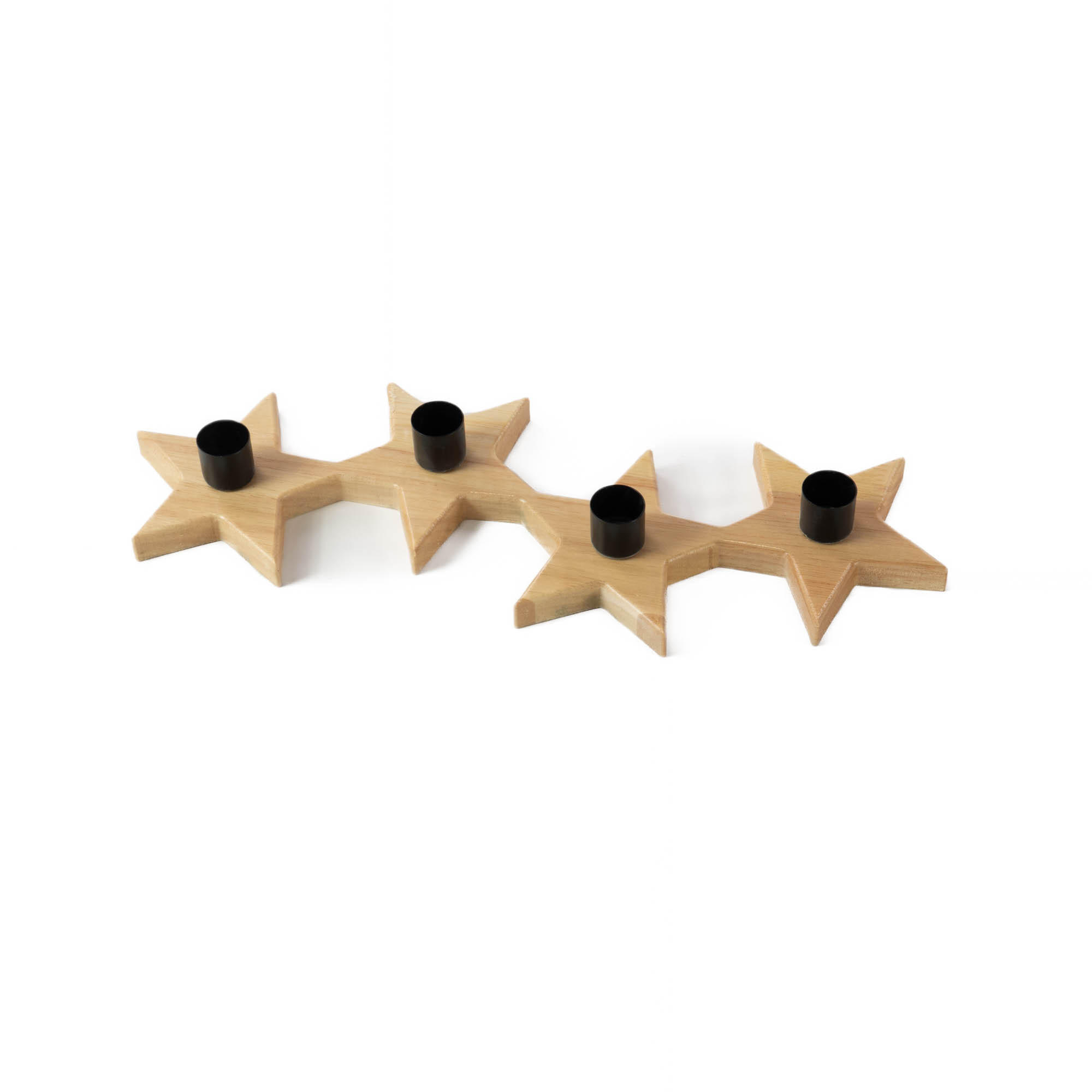 KERZENHALTER Stern - Beige, Naturmaterialien (12.5/4/36cm) - Home Styling Collection