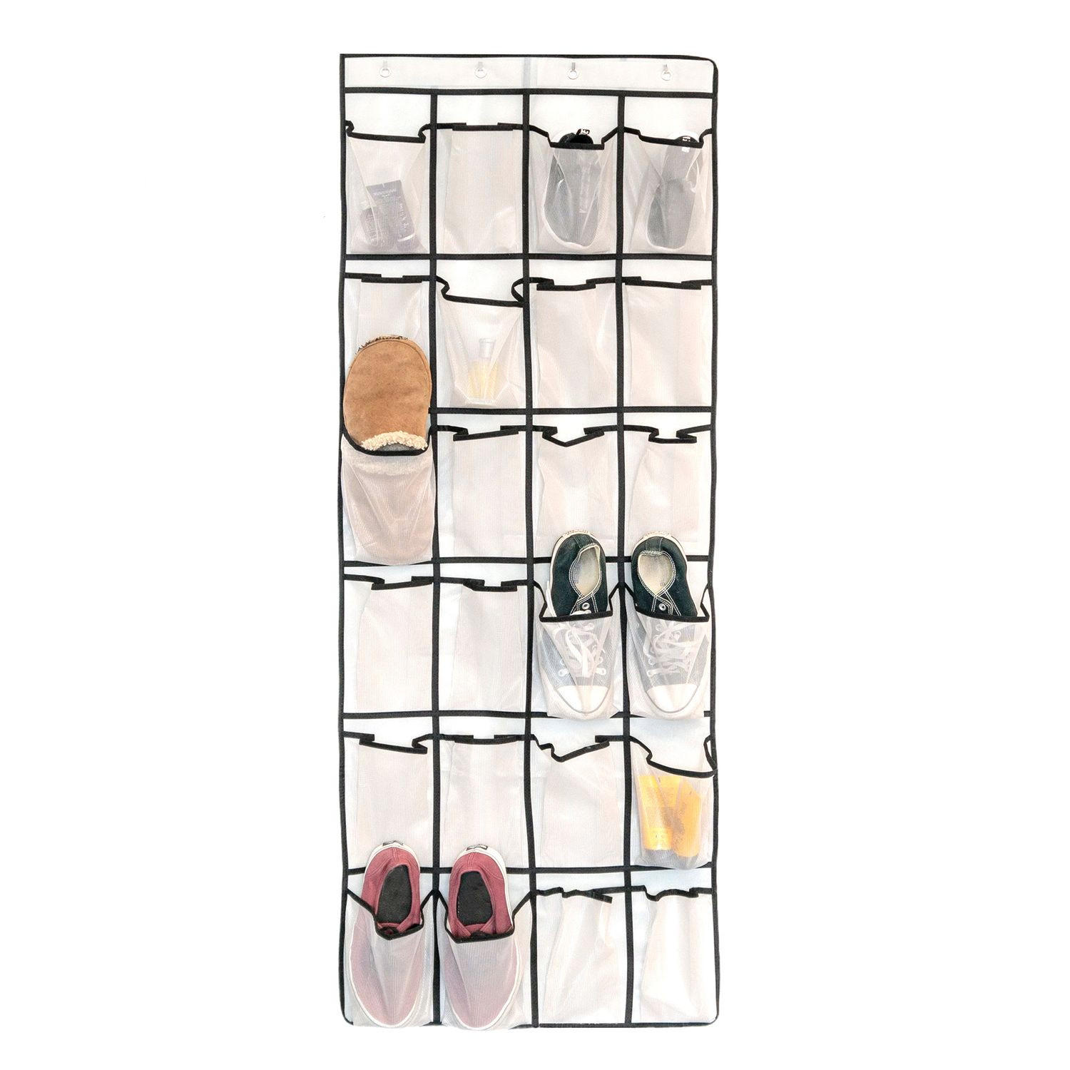 HÄNGENDES SCHUHREGAL 55.5/148 cm - Grau, Textil (55.5/2/148cm) - Intirilife