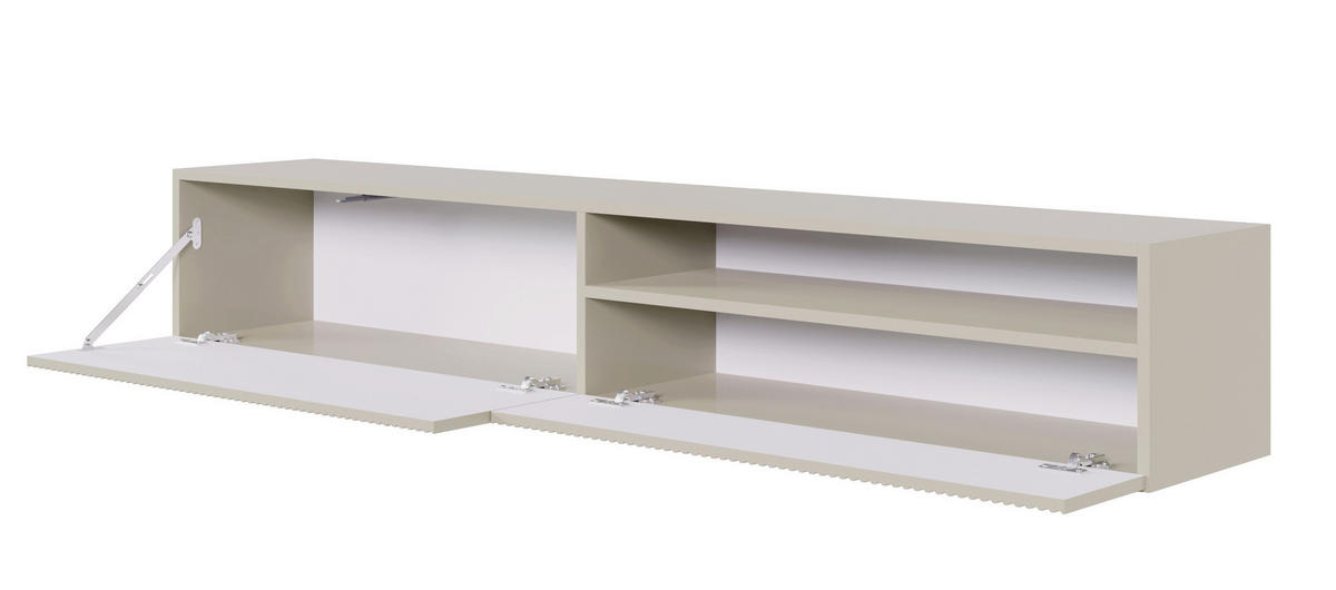 TV-HÄNGEBOARD Veldio Graubeige mit offenem Fach 175 cm - Greige, Holzwerkstoff (175/28.5/31.6cm) - Selsey