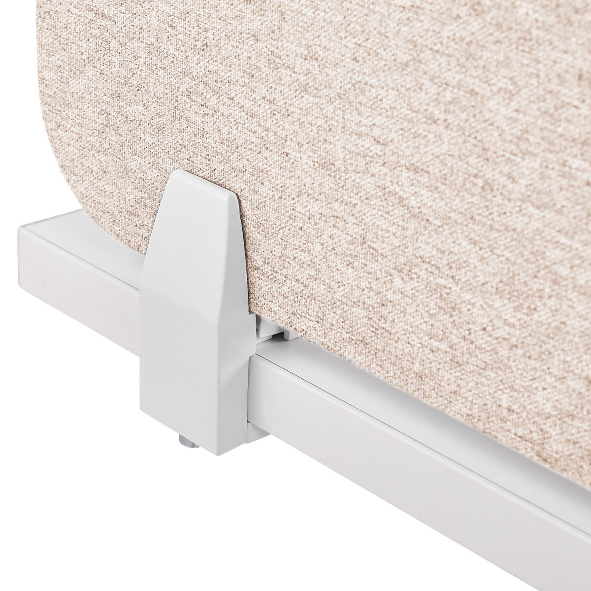 SCHREIBTISCHTRENNWAND 180 x 40 cm Beige Wally - Beige, Textil (180/40/2cm) - Beliani