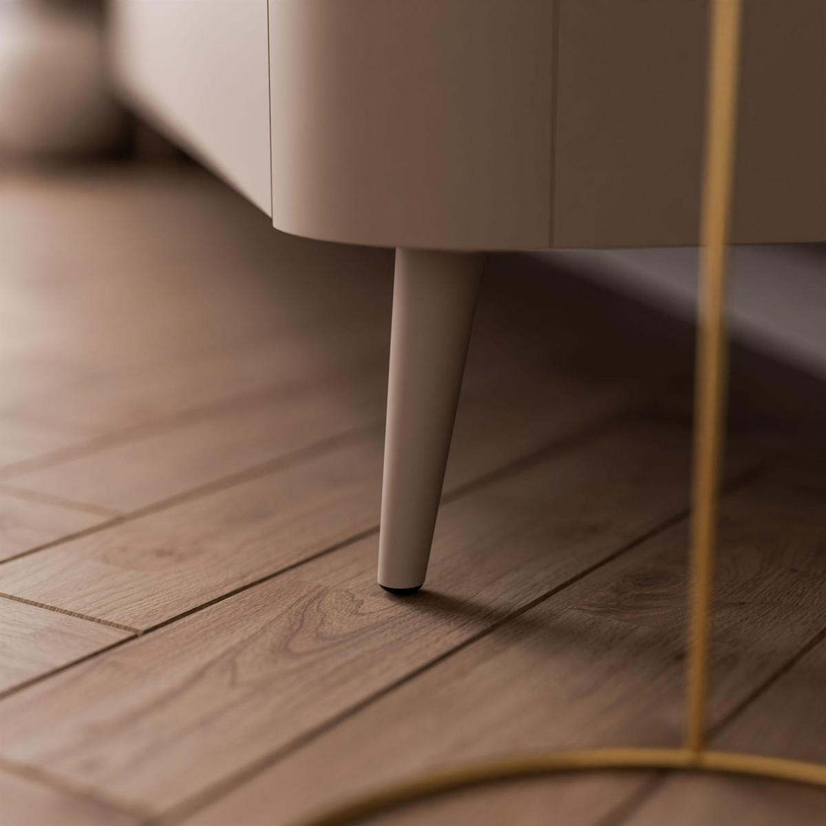 TV-SCHRANK CELESTE PUSH OPEN mit Beleuchtung auf Schräge Kaschmir Füßen - Kaschmir, Holzwerkstoff (200/46.5/40cm) - Lookway