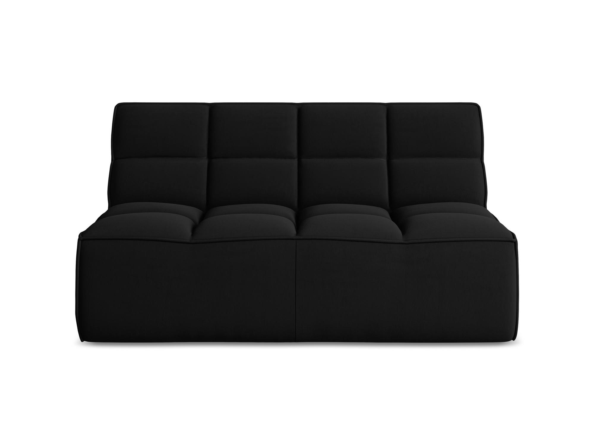 2-SITZER-SOFA Samt Stoff Schwarz - Schwarz, Kunststoff/Textil (160/75/93cm) - Makamii