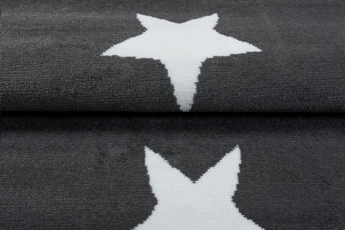 TEPPICH LUXURY Dunkelgrau Geometrisch Sterne 300/400 cm - Dunkelgrau, Textil (300/400cm) - Tapiso