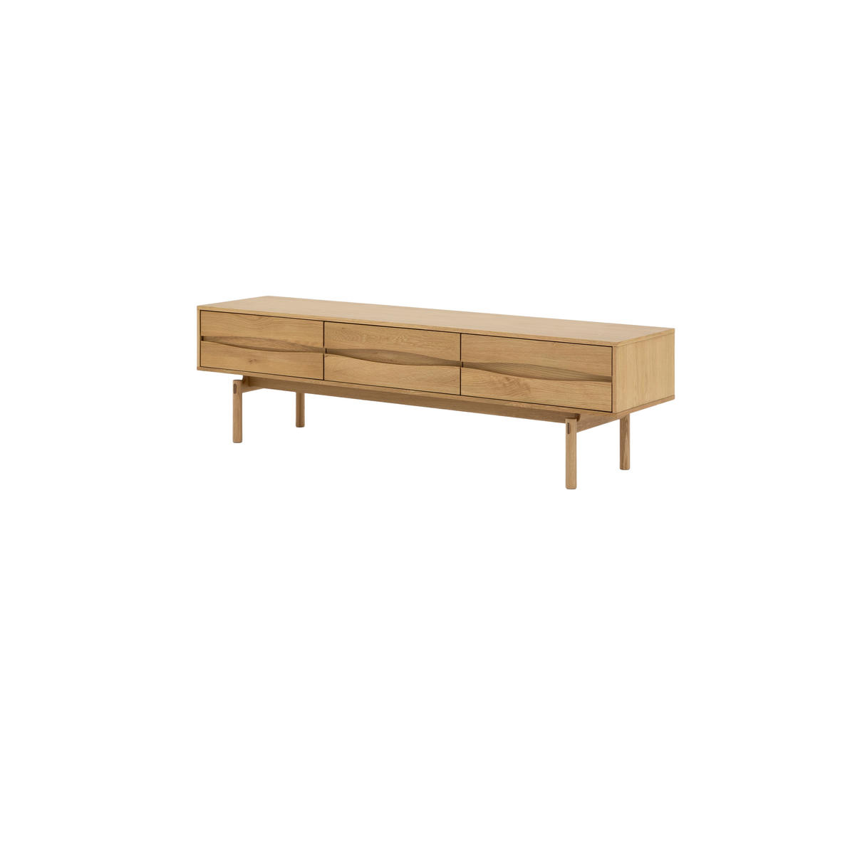 TV-MÖBEL Celeste, Natur Massiveiche - Beige, Holz (45/53/186cm) - WOODEK