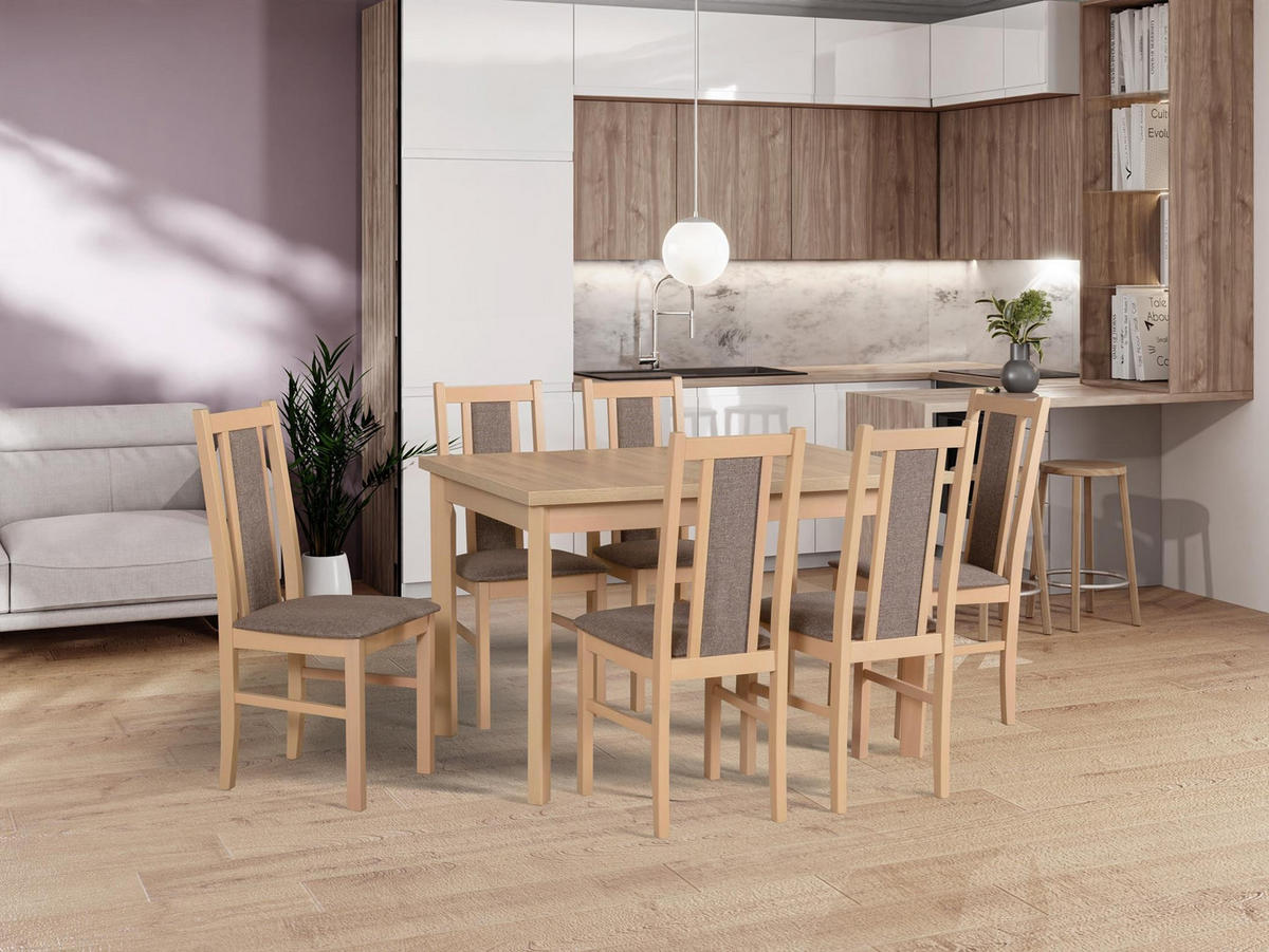 TISCH Max V-P Sonoma Eiche, Klapptisch mit Holz Beine - Sonoma Eiche, Holz/Holzwerkstoff (120/80/78cm) - Bettso