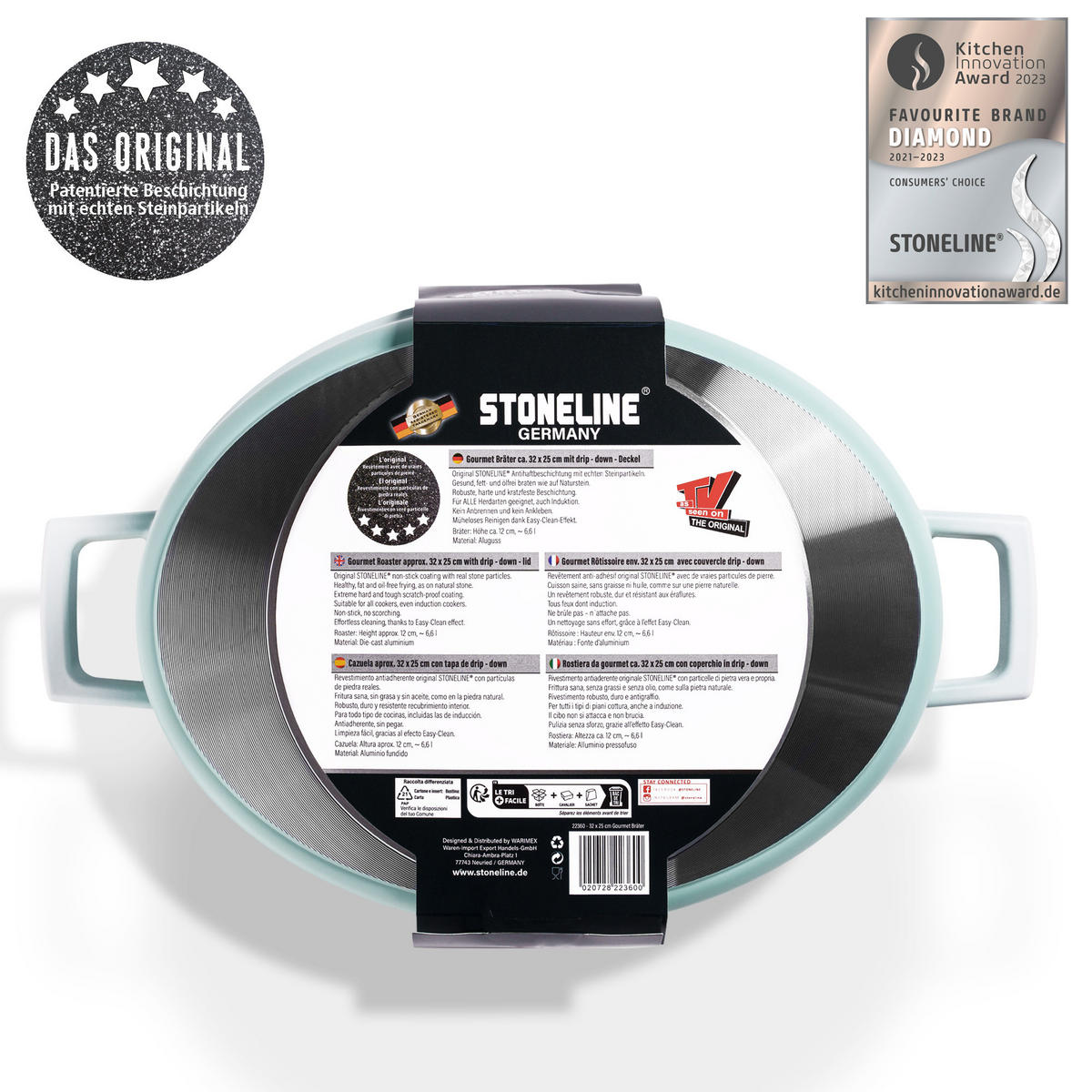 GOURMET BRÄTER - Mintgrün, Metall (32cm) - Stoneline