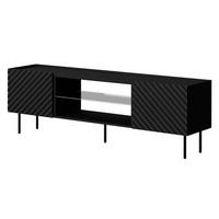 TV-LOWBOARD Lucca 180 2D EF - Schwarz, Holz/Holzwerkstoff (181/59/40cm) - MIRJAN24