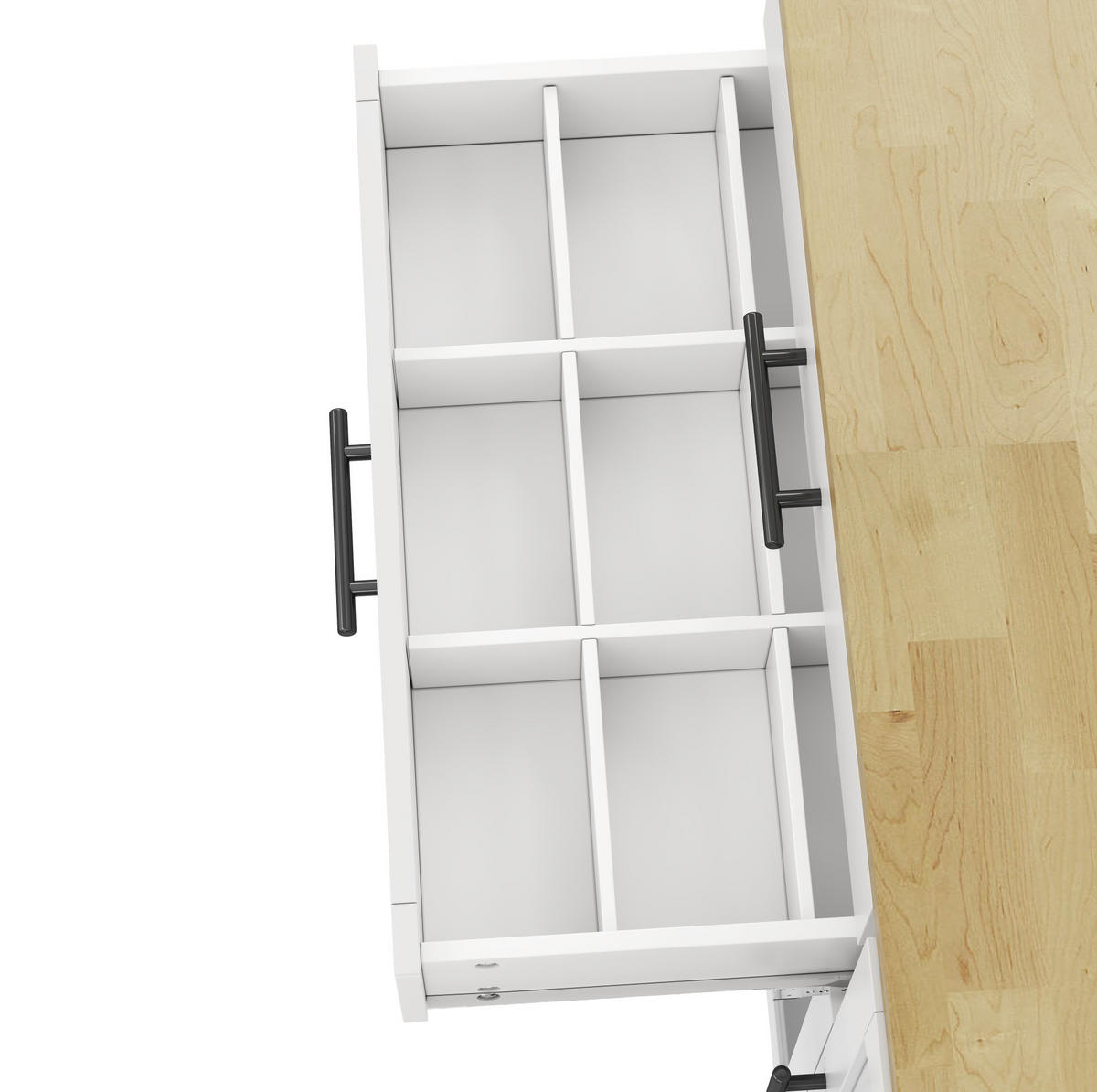 KÜCHENINSEL 120/90/45 cm Natur/Weiß aus MDF mit klappbarer Tischplatte - Naturfarben, Holzwerkstoff (70/90/138cm) - OKMYHOME