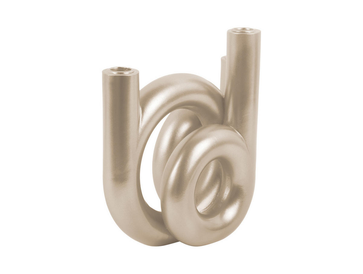 KERZENSTÄNDER Rings für 3 Kerzen - Goldfarben, Kunststoff (12/20/18cm) - Present Time