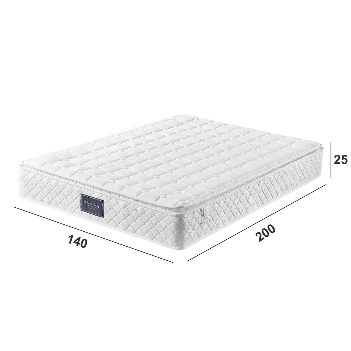 POLSTERBETT Grau Leinen mit Matratze & Lattenrost 140×200 cm - Grau, Holzwerkstoff/Textil (140/200cm) - Urban Meuble