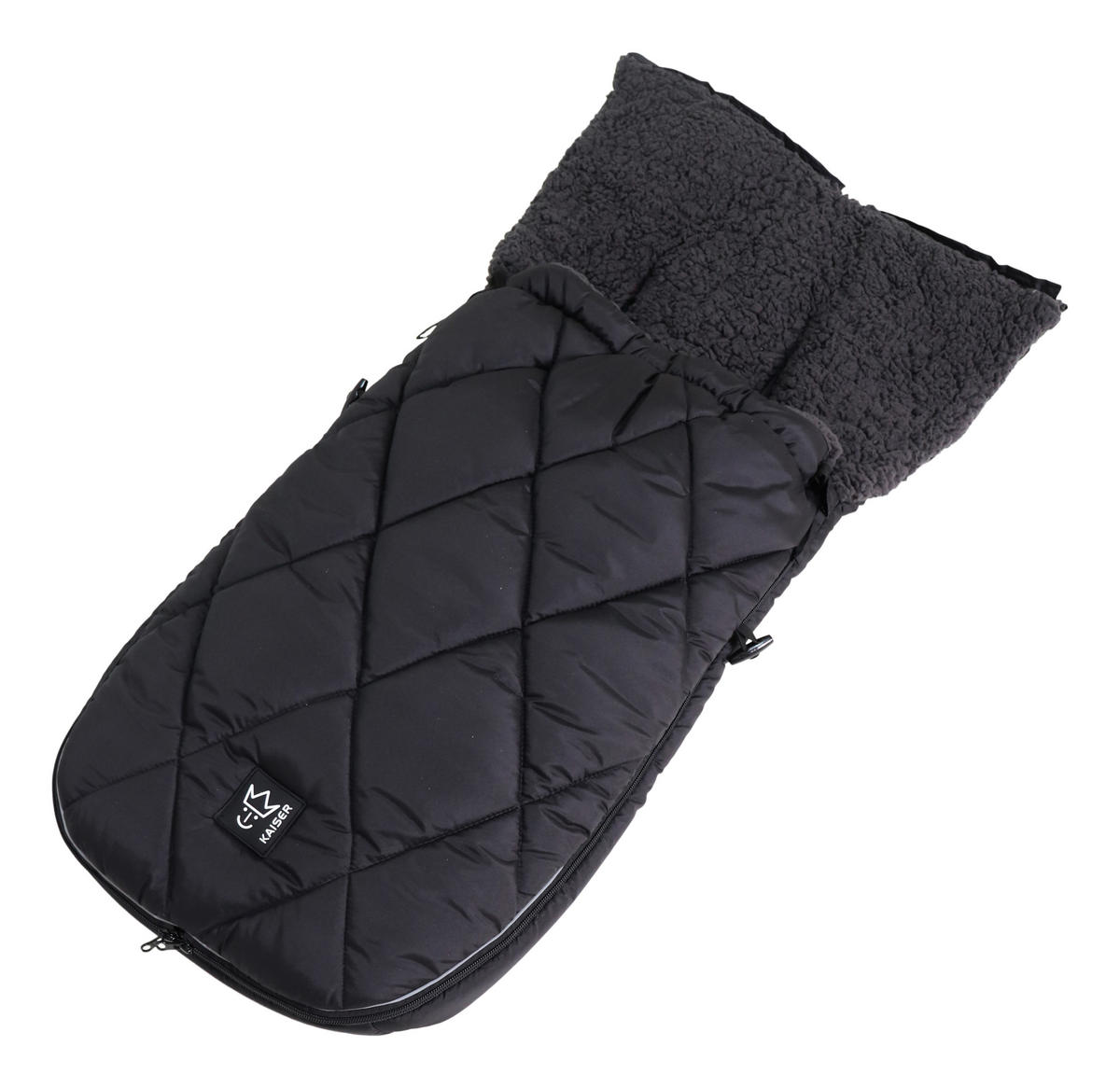 KINDERWAGEN-FUSSSACK XL TOO, black - Schwarz, Textil (46/10/105cm) - Kaiserbaby