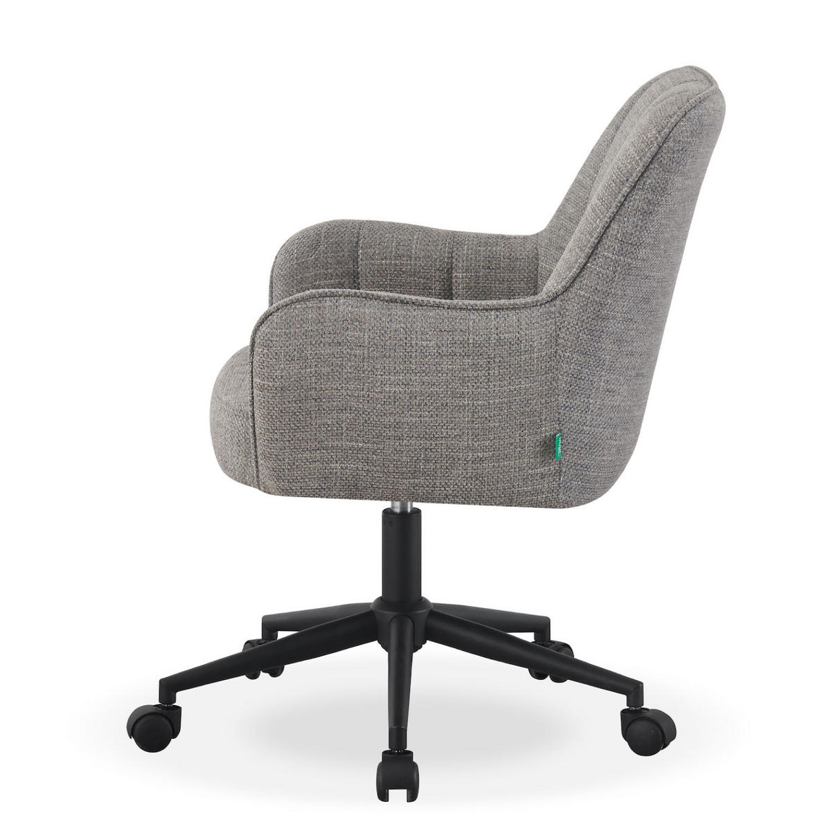 BÜROSTUHL LUCA Grau höhenverstellbar 360°drehbar - Schwarz/Grau, Kunststoff/Textil (61/83/64cm) - DUBI Möbel