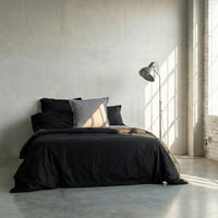 BETTBEZUG Basic Schwarz 135/140x200 cm (Standardgrösse) - Schwarz, Textil (140/200cm) - Happy Friday