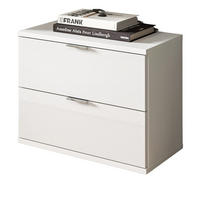 GARDEROBENBANK weiß Hochglanz 52 x 42 cm, Schuhschrank mit Schubladen - Chromfarben/Weiß Hochglanz, Holzwerkstoff/Kunststoff (52/42/34cm) - Inn.Furn