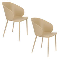 ESSZIMMERSTUHL Gigi Beige - 2 er Set - Weiß, Kunststoff (56.5/80.5/55.5cm) - Housecraft Living