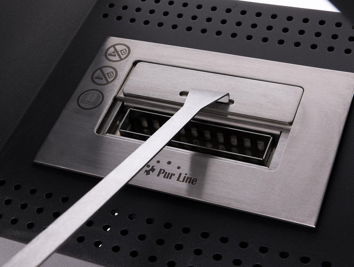 BIOETHANOL-KAMIN Schwarz Deckenmodell mit Rohr inklusive 1 L Brennblock - Schwarz, Metall (60/210/35cm) - Purline
