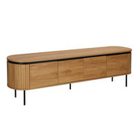 TV-SCHRANK, helles Holzeffekt - Beige, Holz (40/55/200cm) - Oviala