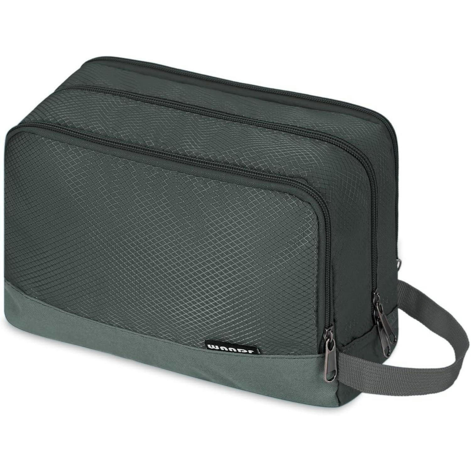 KULTURBEUTEL als praktischer Reise-Toilettenorganizer, grau - Grau, Textil (5/2/5cm)