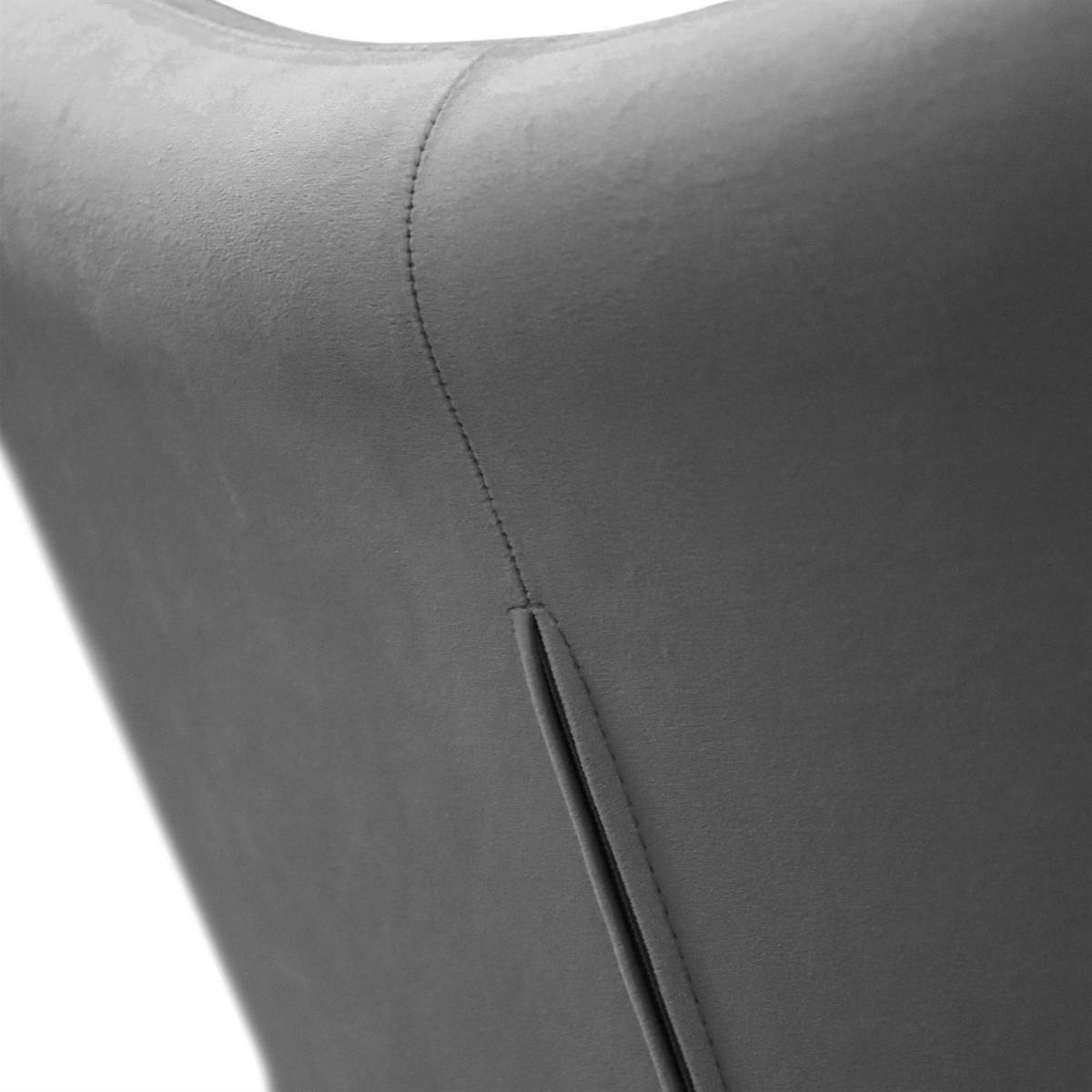 SESSEL SAND mit schwarzen Beinen - Dunkelgrau/Schwarz, Textil (80/105/86cm) - Lookway