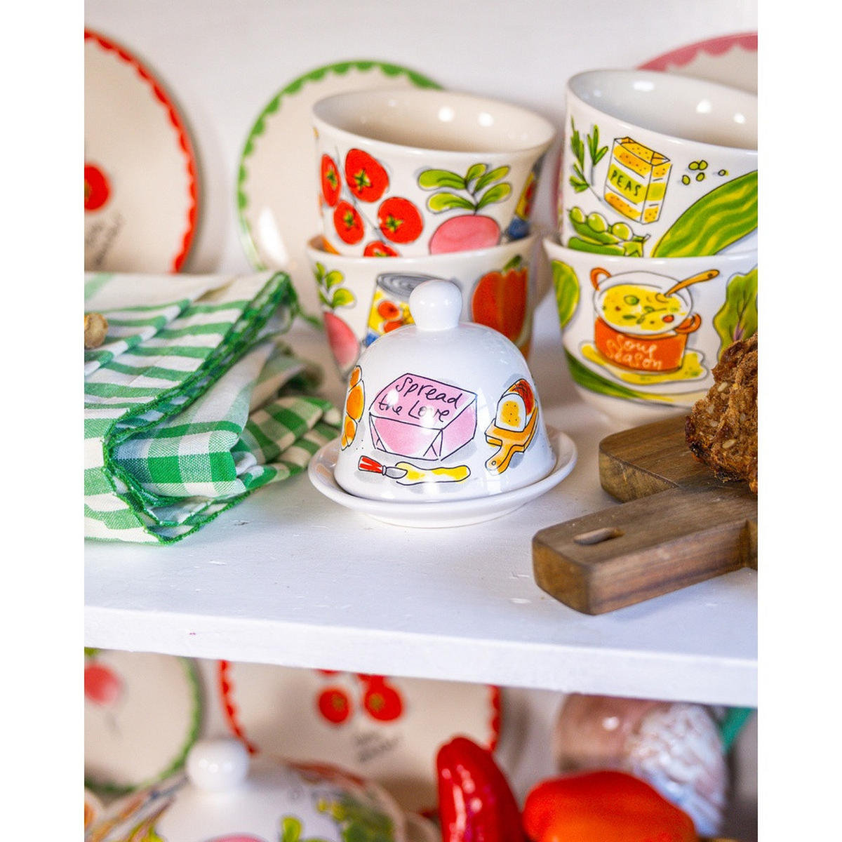 BUTTERDOSE Spread The Love in Bunt - 12cm - Multicolor, Keramik (12/10/12cm) - Blond Amsterdam