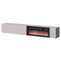 TV-LOWBOARD Capital 200 EF mit Kamin - Kaschmir, Holzwerkstoff (200/38/30cm) - MIRJAN24
