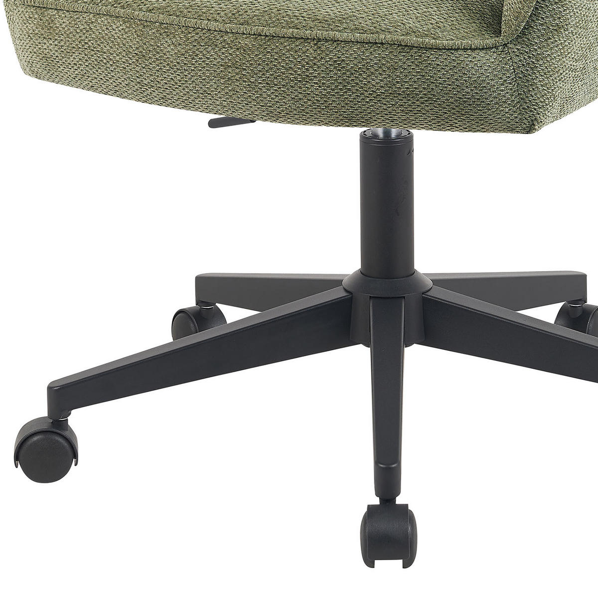 BÜROSTUHL Mika-Ilvy - Schwarz/Grün, Textil/Metall (60/84/65cm) - DUBI Möbel