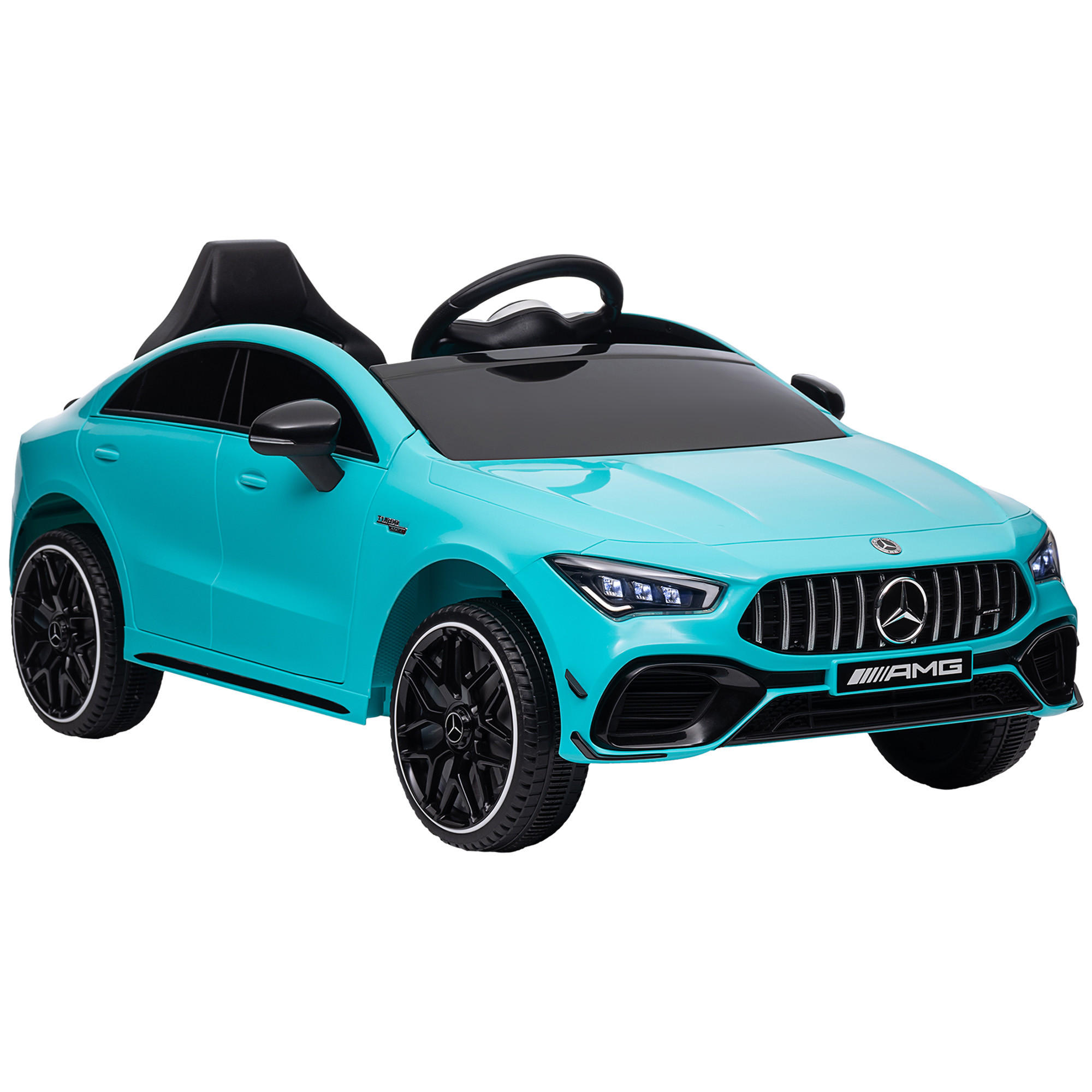KINDER Elektroauto 12 V Kinderauto mit 2,4G Fernbedienung, USB-, MP3-Anschluss - Blau, Metall (110/61/45cm) - AIYAPLAY