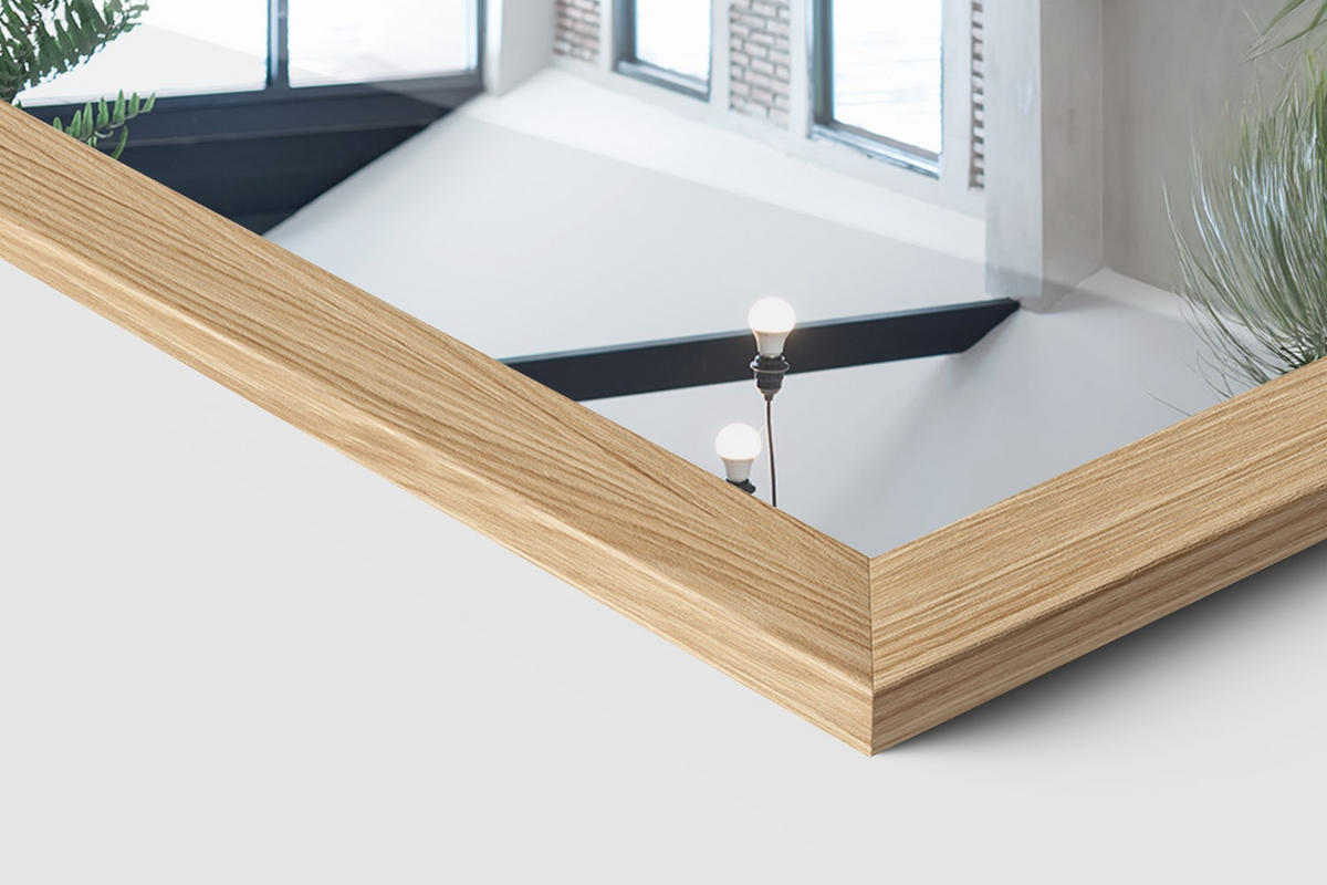 STANDSPIEGEL 156x36 cm – Eichenrahmen - Eiche Artisan, Glas (156/36/0.4cm) - Wallfluent