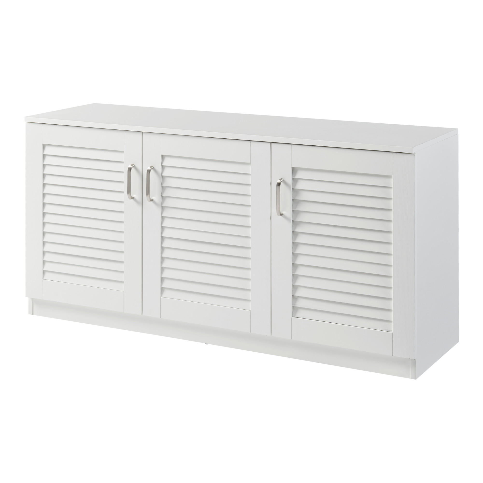 SCHUHSCHRANK Løten - Weiß, Holzwerkstoff (125/62/36cm) - [en.casa]