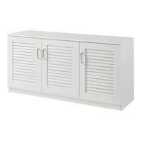 SCHUHSCHRANK Løten - Weiß, Holzwerkstoff (125/62/36cm) - [en.casa]