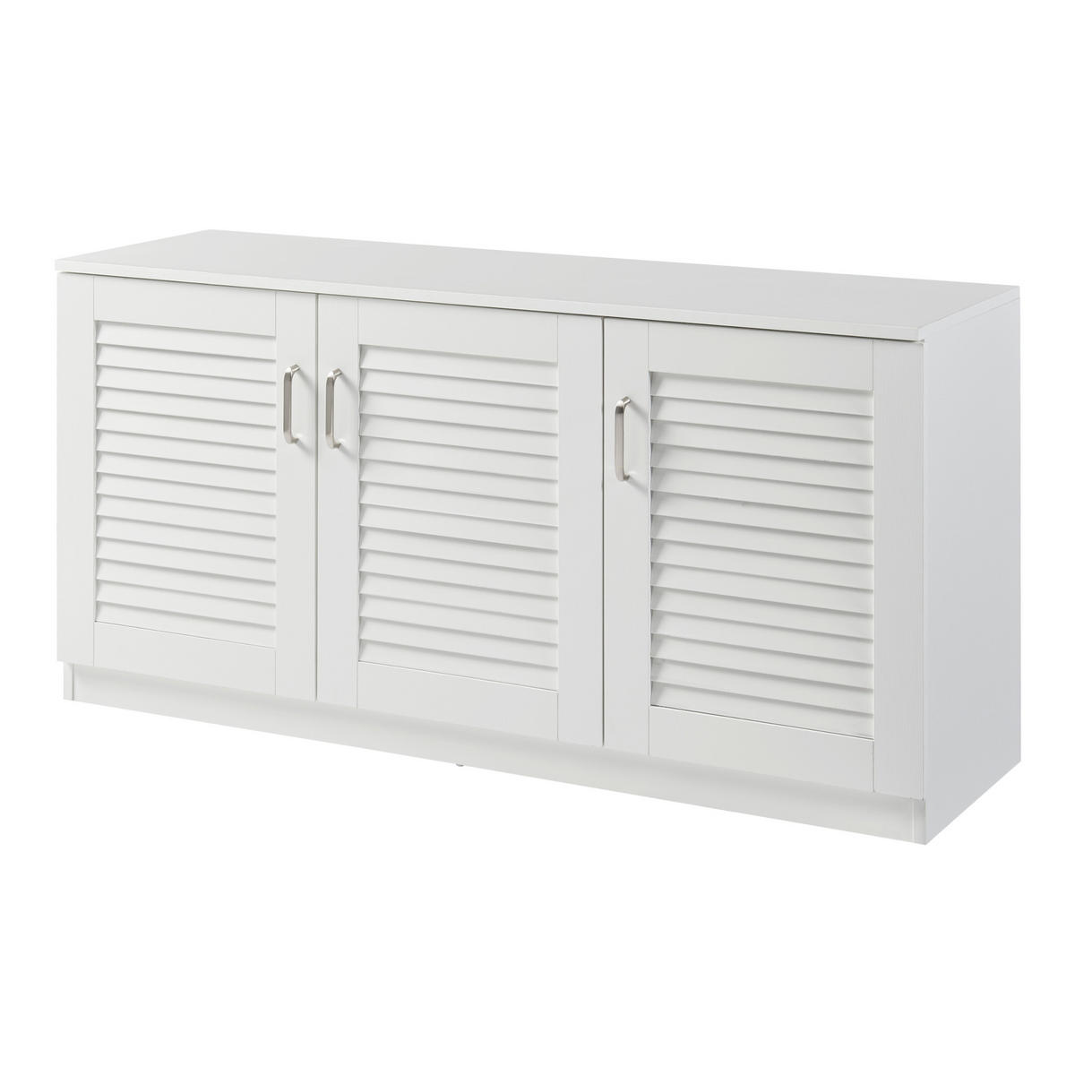 SCHUHSCHRANK Løten - Weiß, Holzwerkstoff (125/62/36cm) - [en.casa]