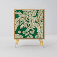 SIDEBOARD VERDANT PLEASURES, Eichefarben, 57,5x42x75,5 cm, Goldfarbene Metallfüße - Eichefarben/Goldfarben, Holzwerkstoff/Metall (57.5/75.5/42cm) - SpaceRebels