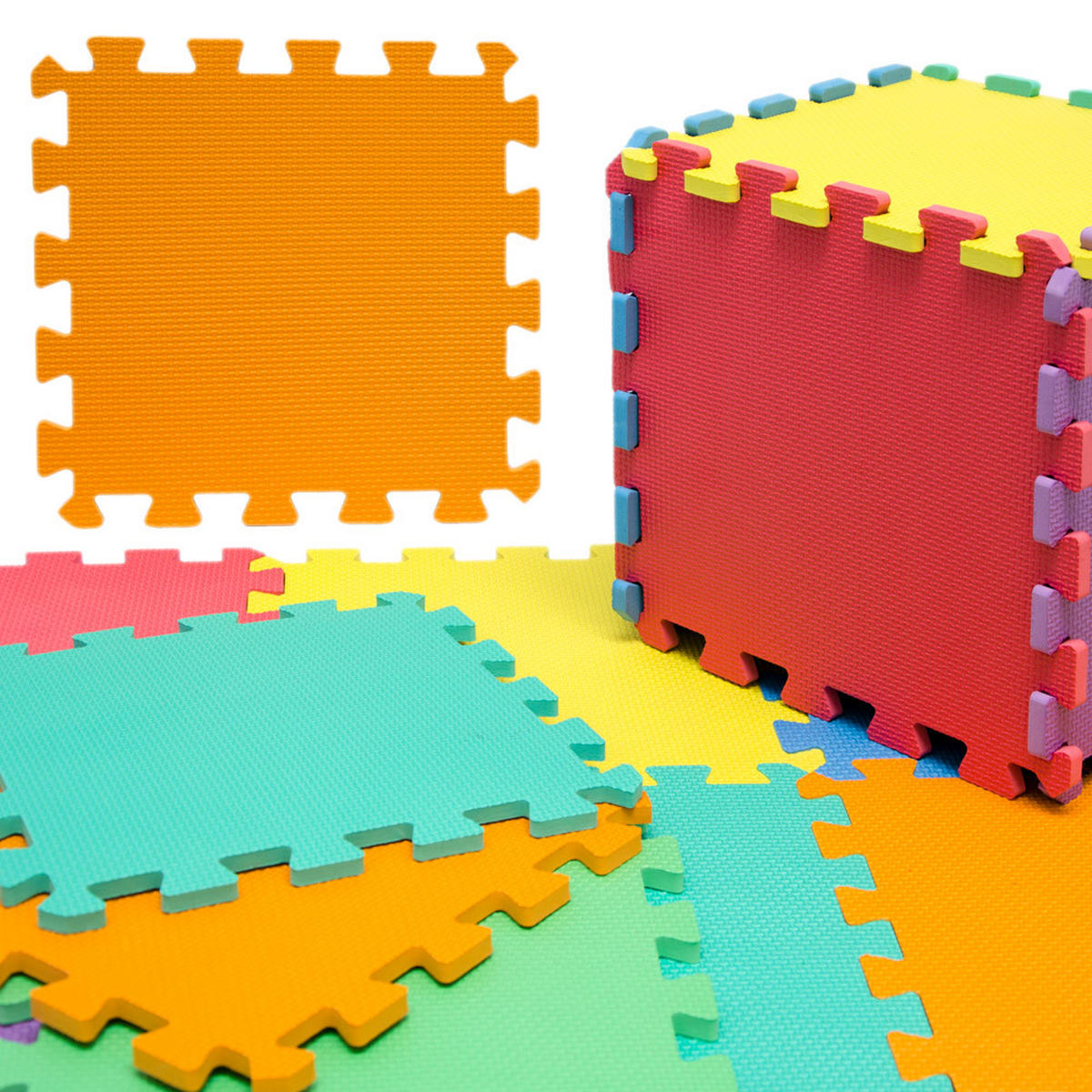 SPIELMATTE ab Null - 90 cm Baby Puzzlematte Bunt - Multicolor, Kunststoff (30/30cm) - Littletom