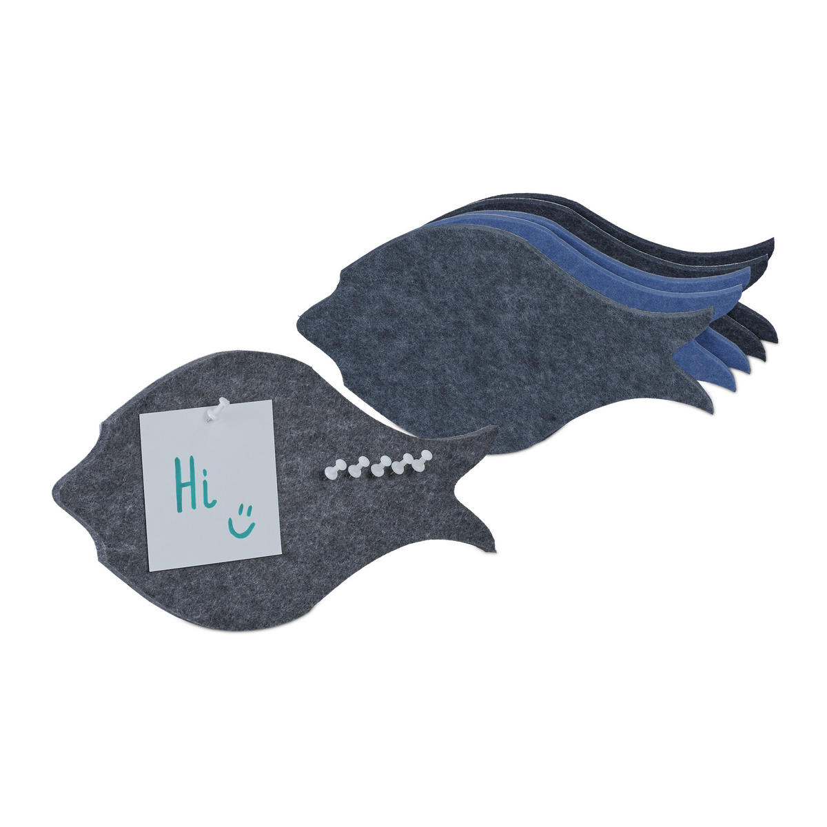 6XFILZPINNWAND - Multicolor, Textil (30/16/0.9cm) - Relaxdays