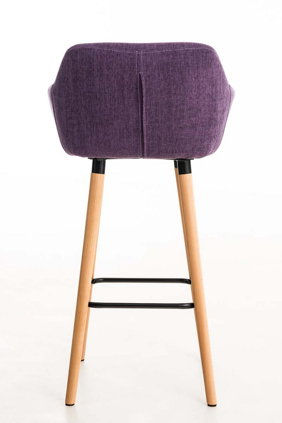 BARHOCKER Grande, 2er Set, Gestell Holz, Stoff Lila - Lila/Braun, Holz/Textil (55/99/46cm) - TPFLiving