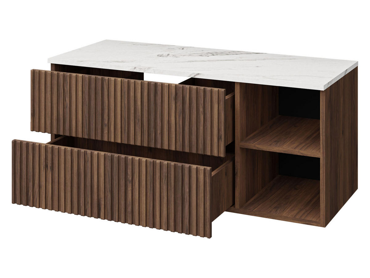DULAP PENTRU CHIUVETA Kertos Rillen - culoare lemn de nuc, compozit lemnos (100/45/45cm) - MIRJAN24