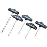 T-GRIFF-SCHLÜSSEL-SATZ | INNENSECHSKANT 3 - 8 MM | 5-TLG. - Multicolor, Kunststoff/Metall (1/1cm) - BGS technic