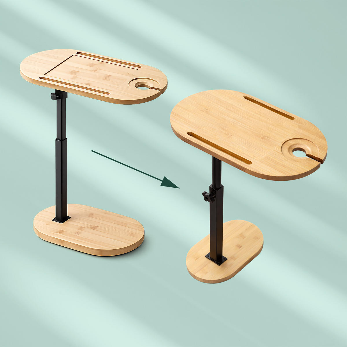 BEISTELLTISCH - Multicolor, Holz/Metall (22/40/82cm) - Relaxdays