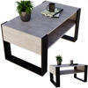 COUCHTISCH Holzwerkstoff rechteckig stabil Grau 45/53,6/92cm - Schwarz/Grau, Holzwerkstoff (53.6/92/45cm) - CraftPAK