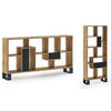 REGAL Loft, Dunkle eiche, 69/25/168cm - Multicolor, Holzwerkstoff (69/168/25cm) - Skraut Home