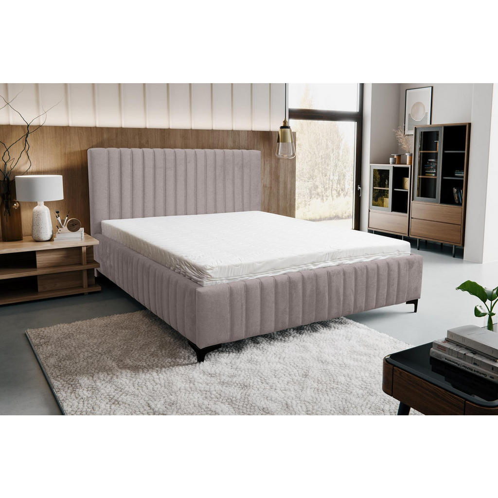 Thumbnail - Venasi Möbel Polsterbett, Braun, Holzwerkstoff, 140x200 cm, Schlafzimmer, Betten, Polsterbetten