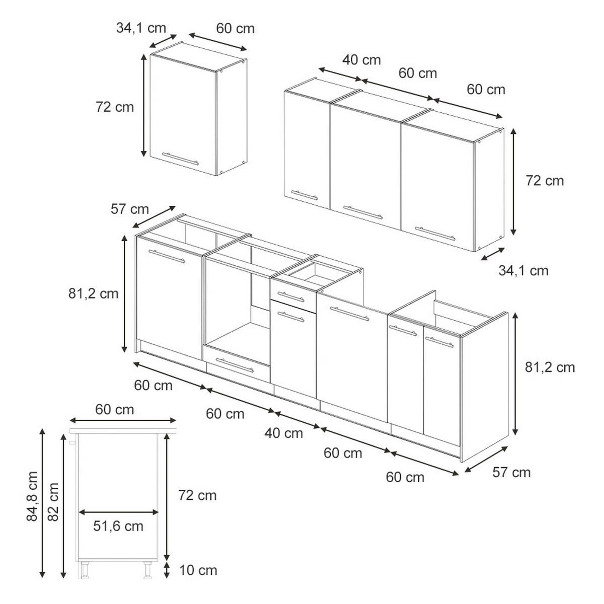 KUCHYŇSKÝ KOUT Fame-Line, Tmavě šedá/Antracit, 280 cm, PD Dub - tmavě šedá/antracitová, kompozitní dřevo (280/82/60cm) - Vicco