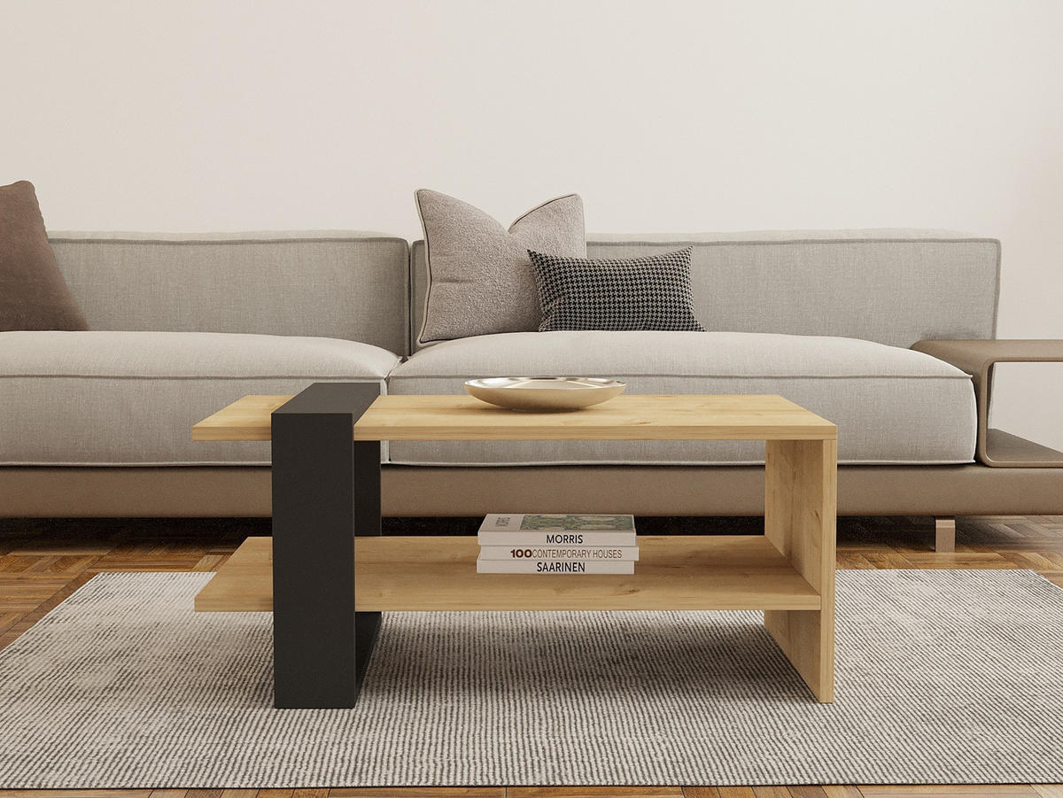 COUCHTISCH yonca hellbraun - Braun, Holz (80/50/35cm) - Habitat Garten