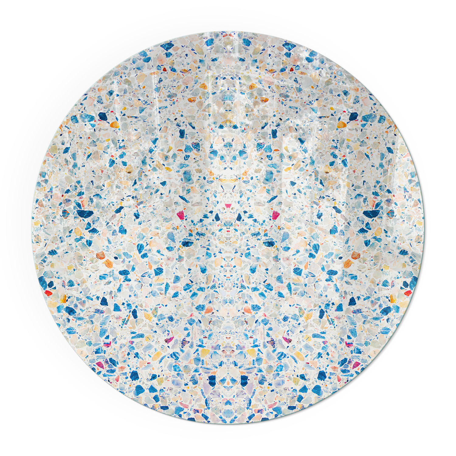 GLASPLATTE für Kamin Ø 60 cm - Weiß, Glas (60/60/0.4cm) - TULUP