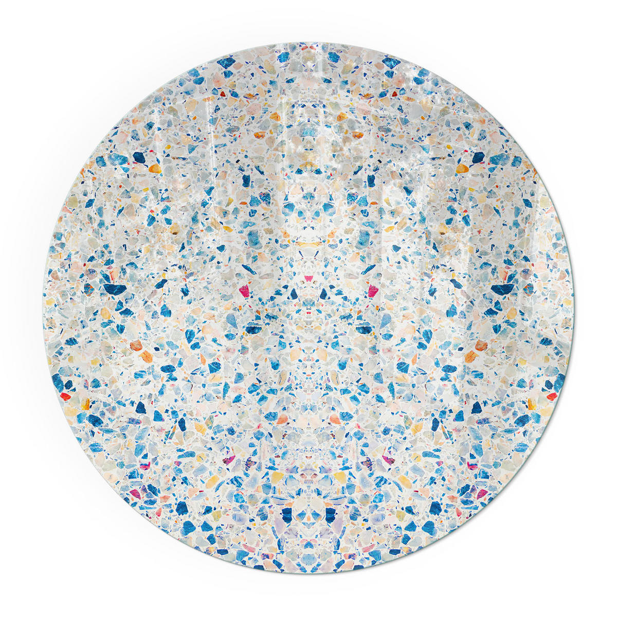 GLASPLATTE für Kamin Ø 60 cm - Weiß, Glas (60/60/0.4cm) - TULUP