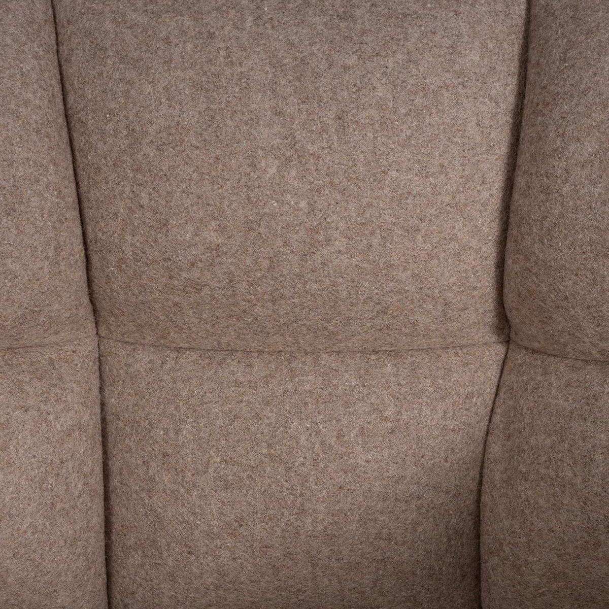 BARHOCKER Filz taupe - Taupe/Edelstahlfarben, Textil/Metall (64/110/48cm) - CLP