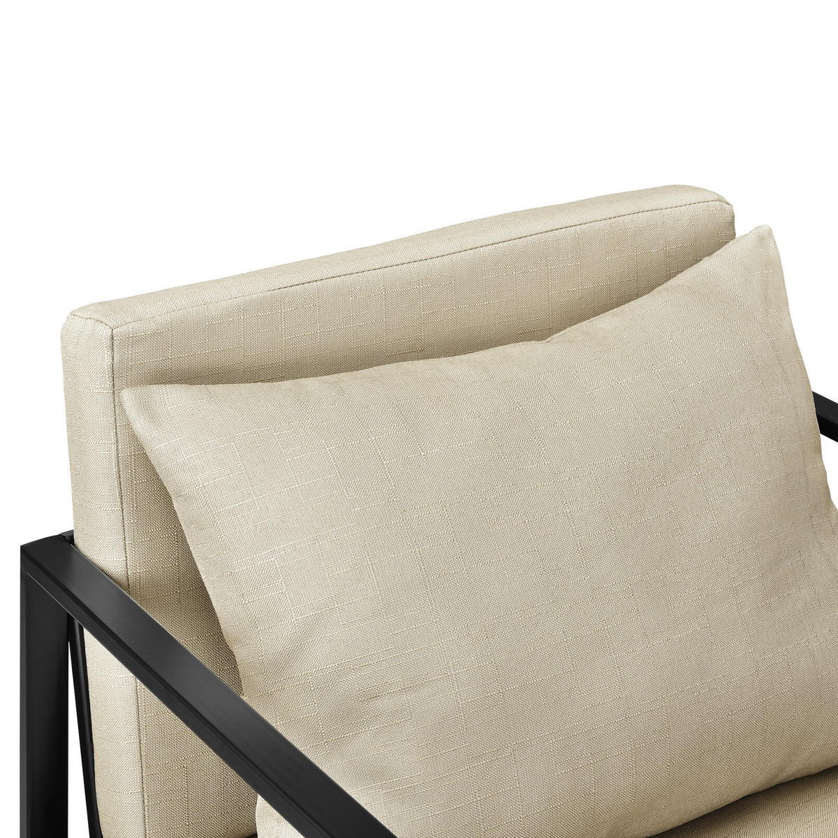 SADA KŘESEL 2 KS Ragusa - písková barva, kov/textil (60/70/60cm) - [en.casa]