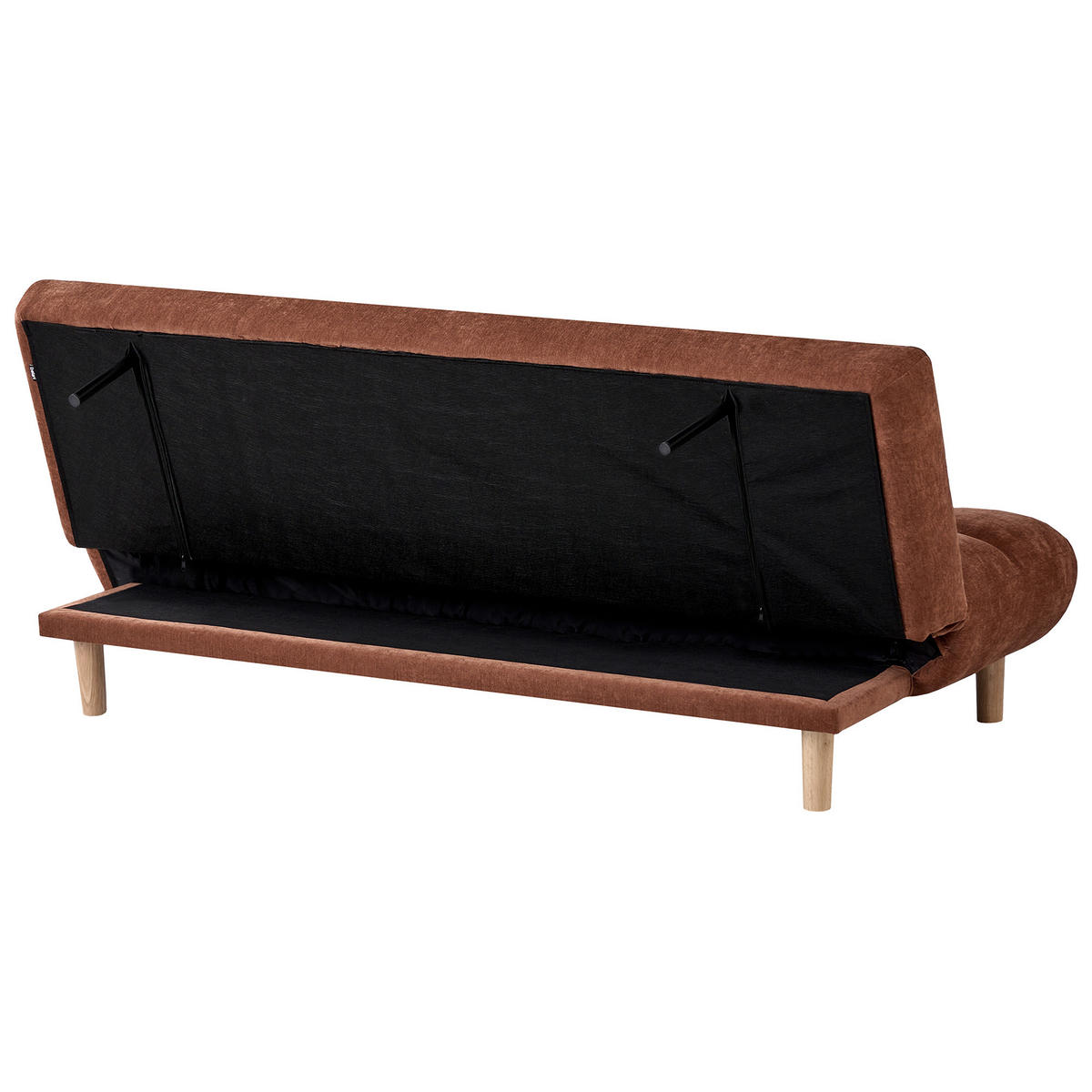 CANAPEA EXTENSIBILĂ cu 2 locuri textil maro aurie Risor - maro/auriu, material textil (190/83/90cm) - Beliani